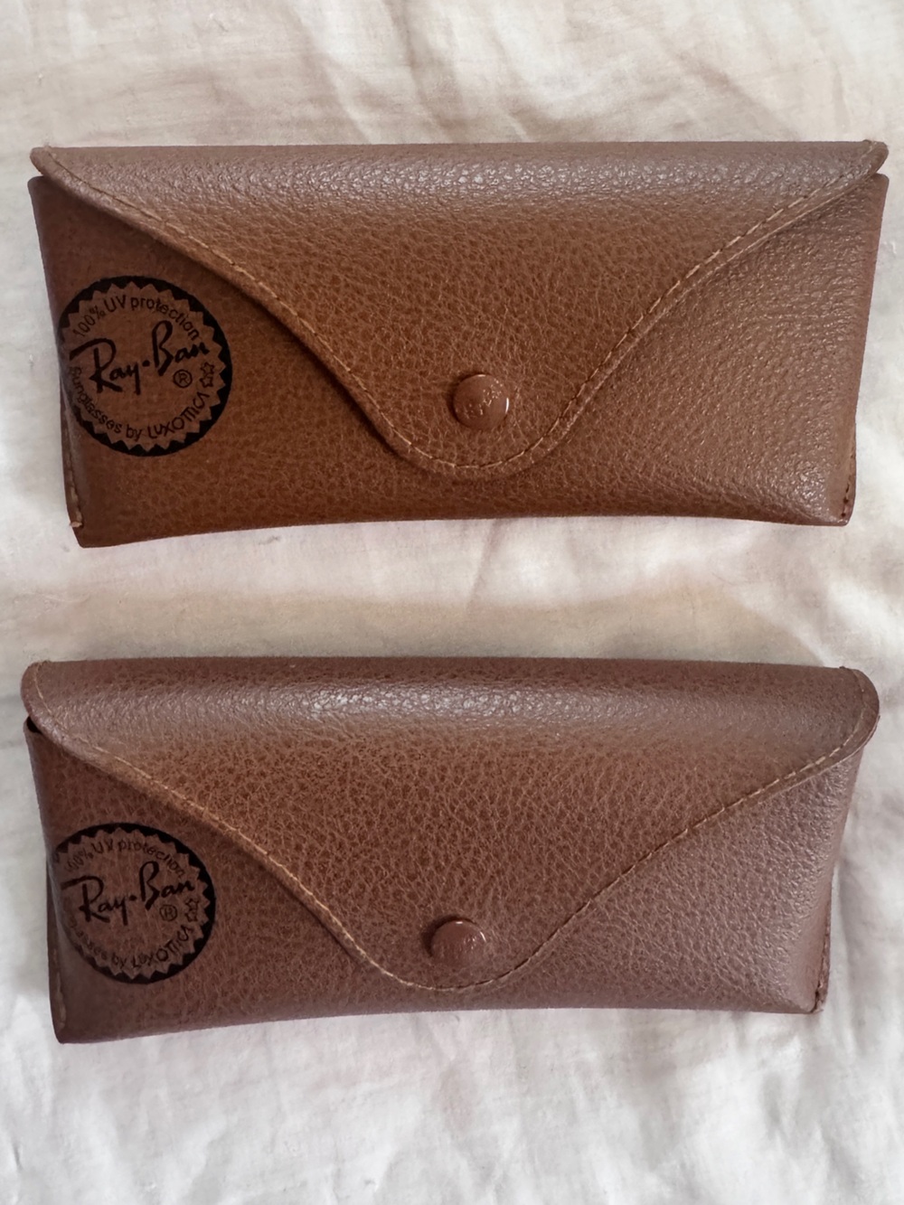 Ray Ban Case in brown leather (set of 2)